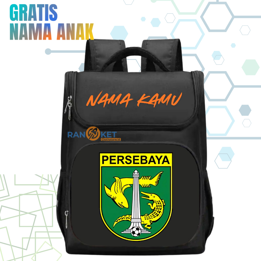 Bonek I Tas Ransel Sekolah Anak TK/SD Persebaya Surabaya I Tas Sekolah Anak SD/TK Persebaya Surabaya