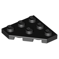 Lego 2450 Wedge, Plate 3 x 3 Cut Corner black