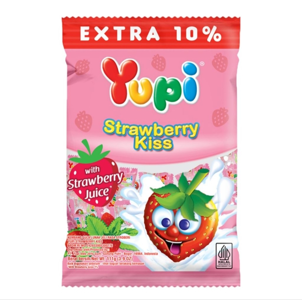 

Yupi Permen Gummy Stroberi Kiss 110 g