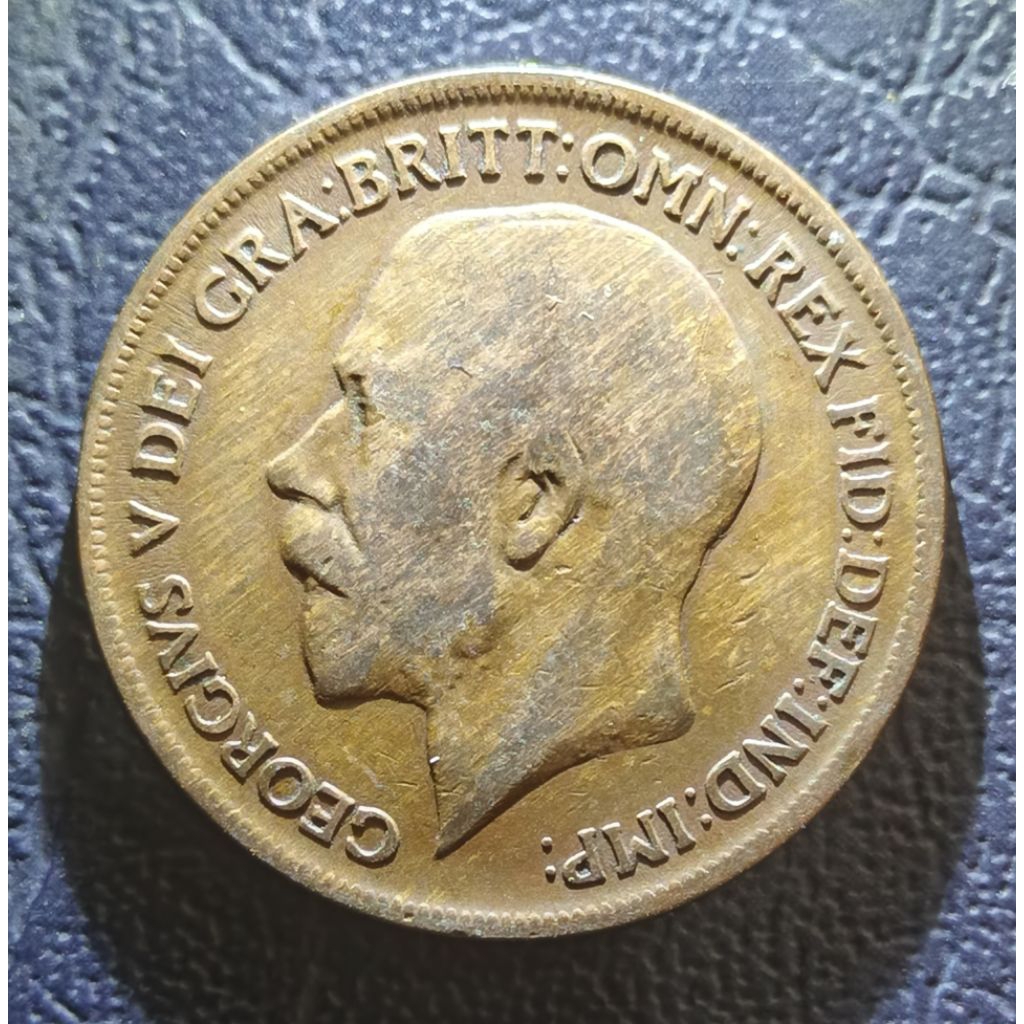 Koleksi koin United kingdom 1 Penny George V tahun 1921