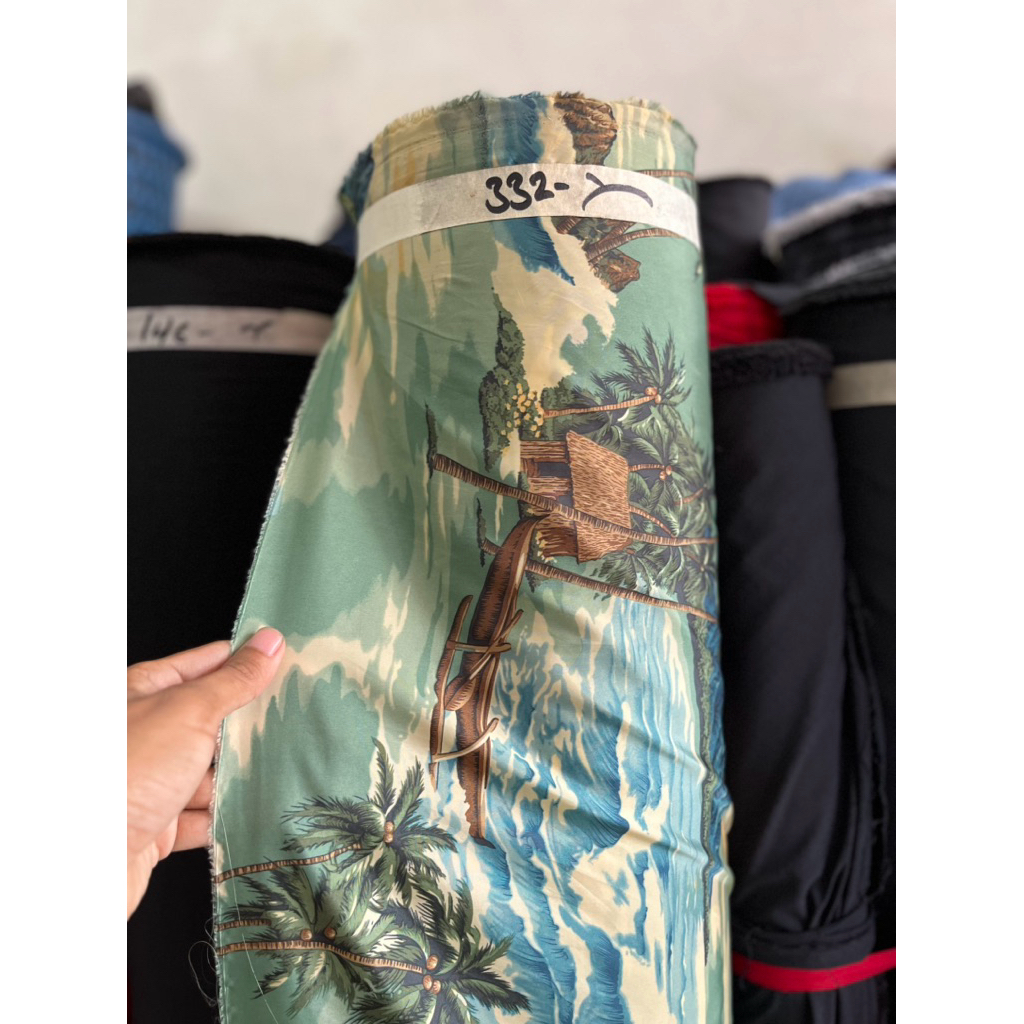 New Kain parasut Waterproof Bermotif Pohon kelapa/Motif Pantai kain Jaket Tas background Dan Lain La