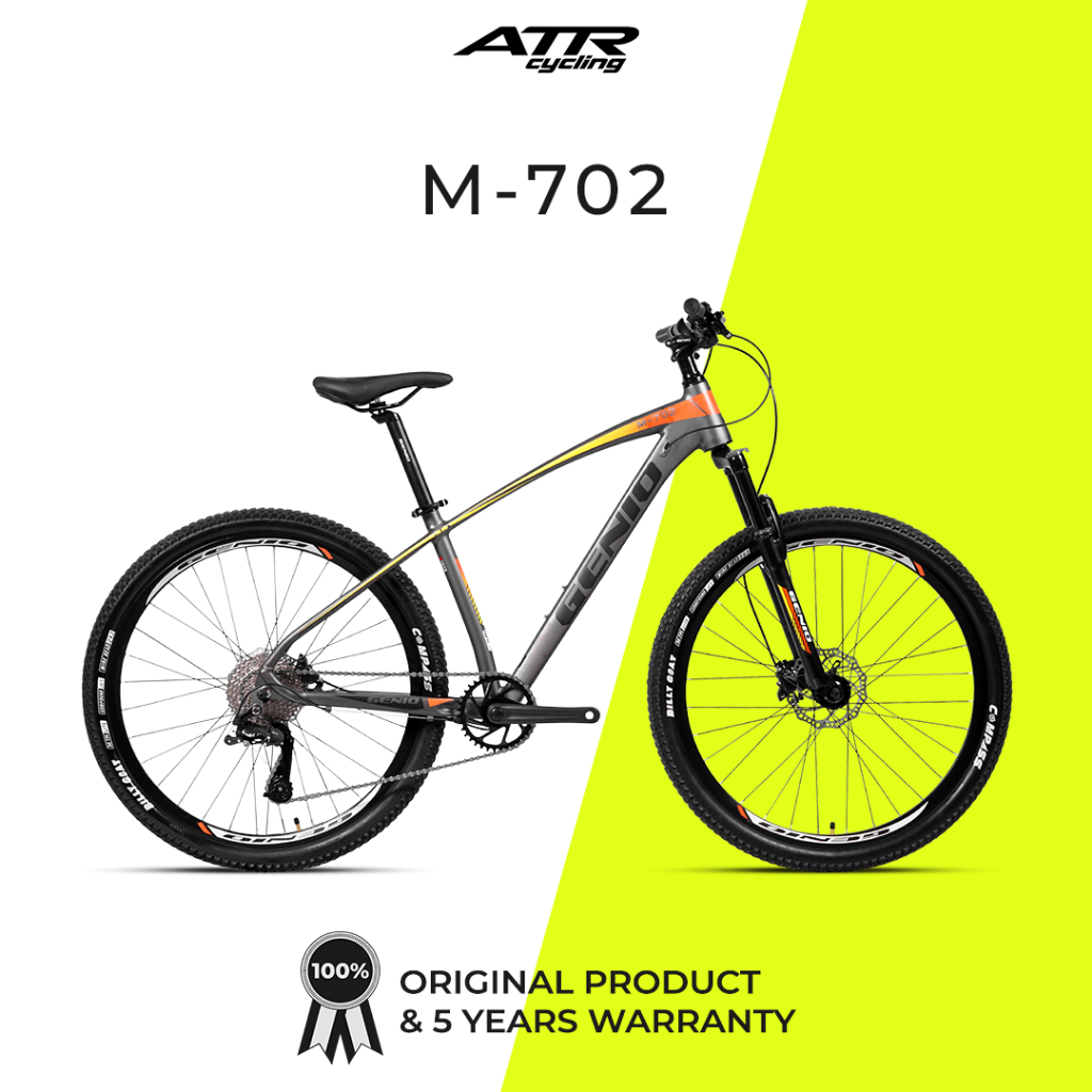 Sepeda Gunung MTB AL27,5-10SP GENIO M-702 (20) GY-BK-OR