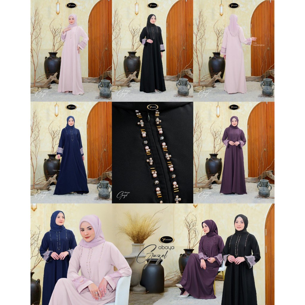 Dress Wanita Kombinasi Brokat Mix Payet Bagian Depan Asheera Premium  Gamis Murah Meriah Guzel Abaya