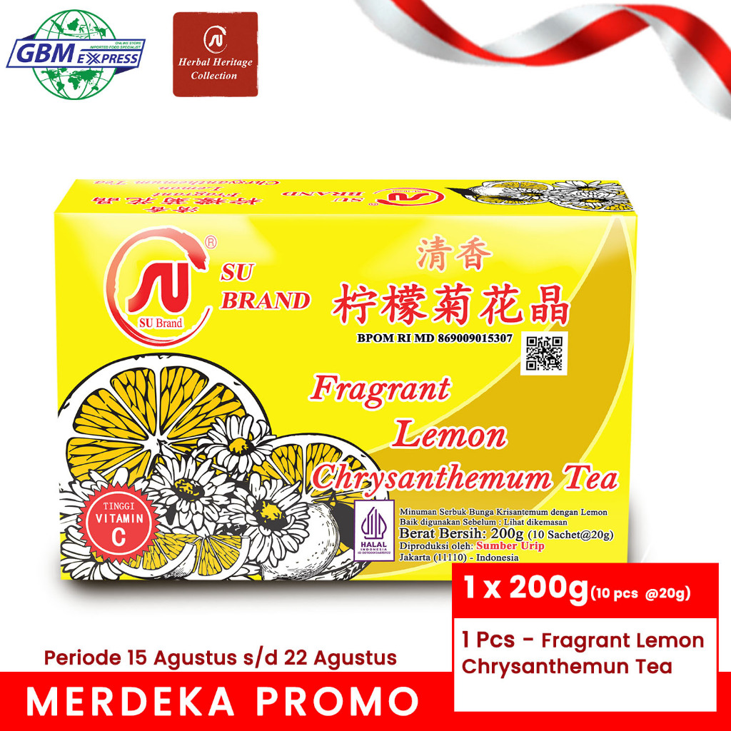 

SU Brand Fragrant Lemon Chrysanthemum Tea 200g - Merdeka Promo