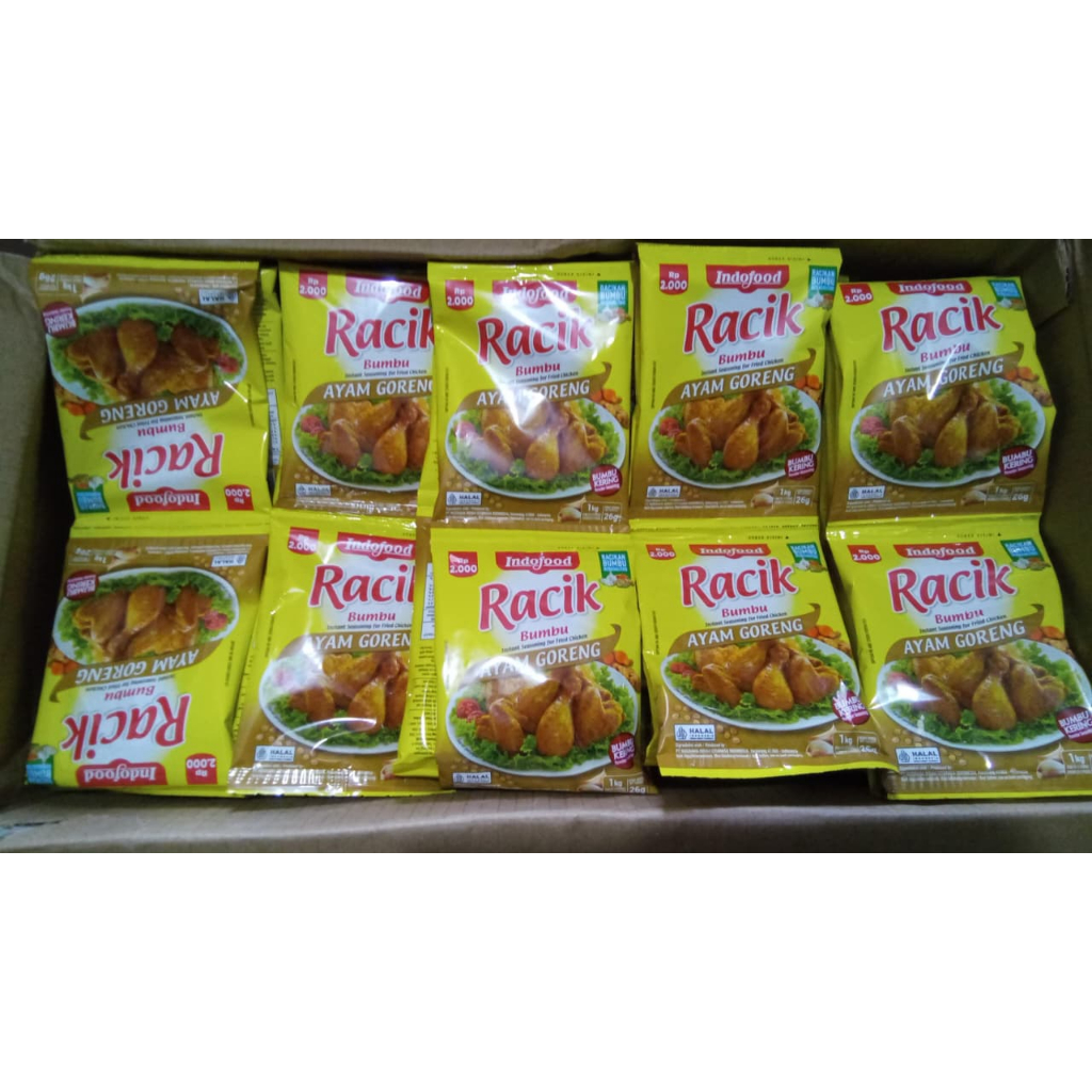 

Indofood Bumbu Racik Ayam Goreng 26gr 1 renceng isi 10 bks