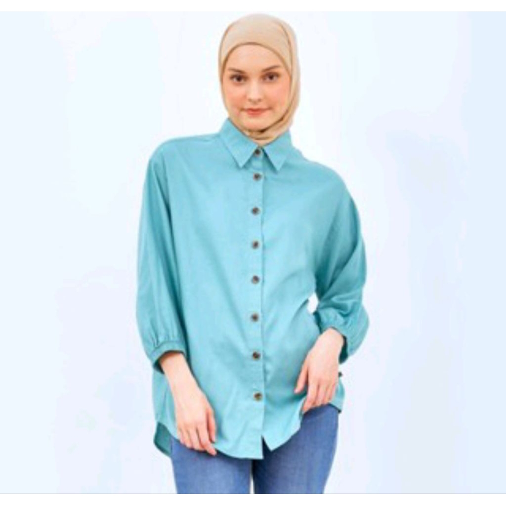 FLAMOUSH BY C2 KEMEJA OVER SIZE GREEN FAYOLI