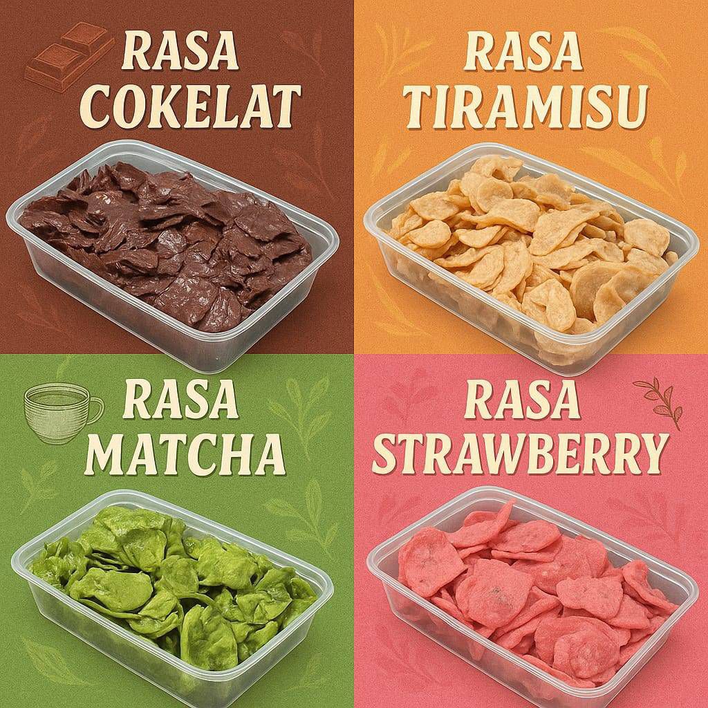 

Keripik pisang lumer By Mahmud Foodd/isi 110 gr Kemasan Pouch (Standing Pouch 12×20)