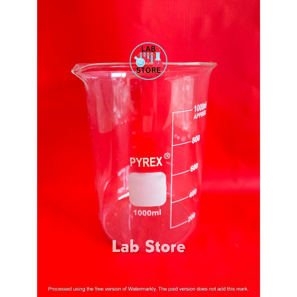 Beaker / Beaker 2000ml PYREX / Beaker Glass 2000ml / Gelas Kimia 2000ml PYREX