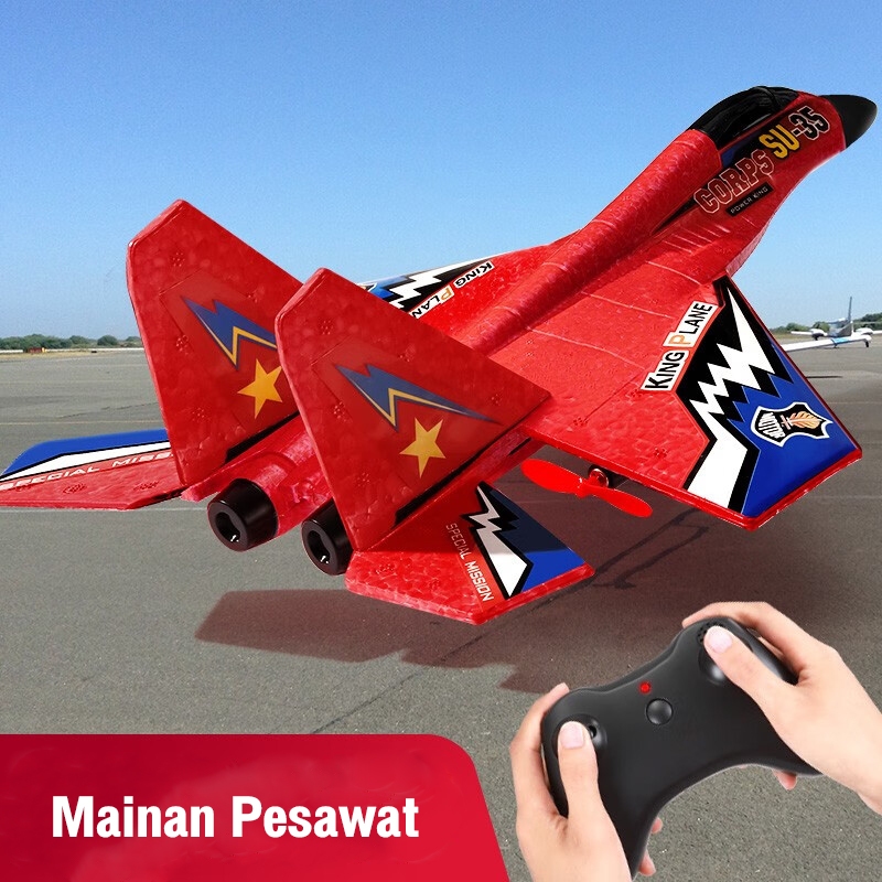 Mainan Pesawat Remote Control SU35  Bisa Terbang Besar Murah