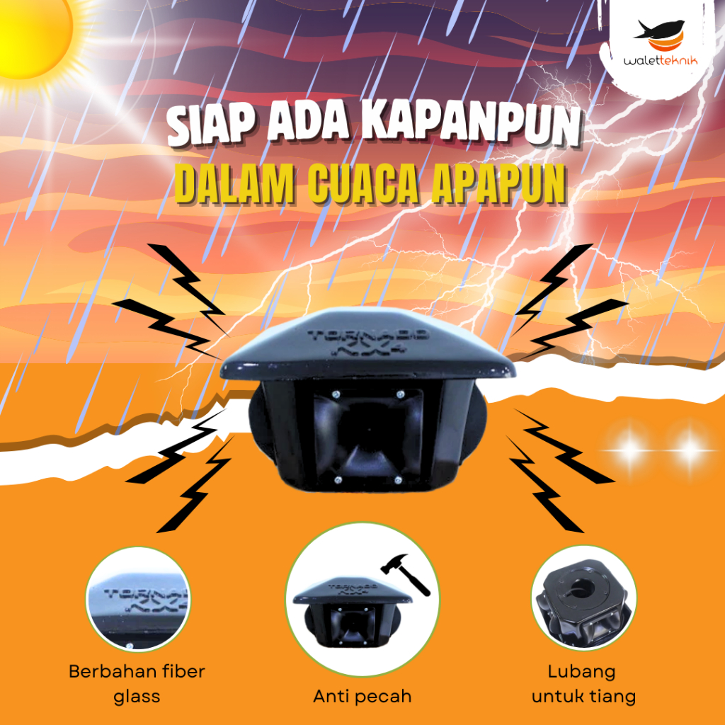 Tweeter Panggil Walet Hexagonal 4 sisi Pemanggil Walet Tornado KX 4 Penjuru