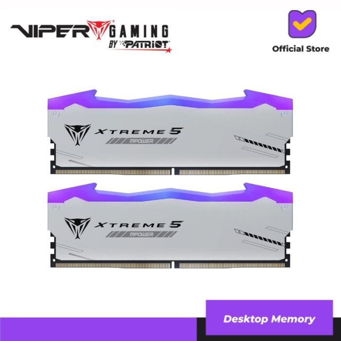 PATRIOT VIPER XTREME 5 RGB MPOWER DDR5 48GB (2x24GB) 8000MHz - PVXR548G80C3 WHITE8KM