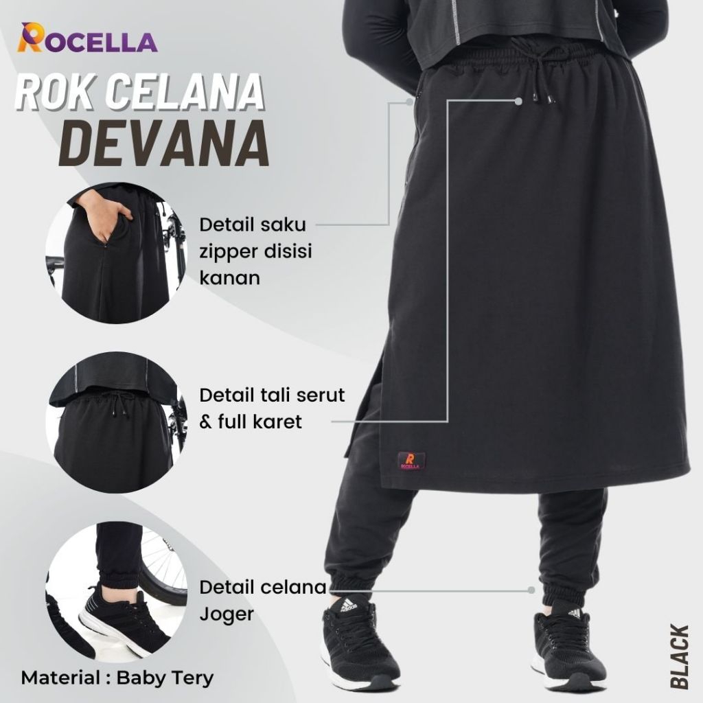 Rok Celana Olahraga muslimah syari ROCELLA Devana