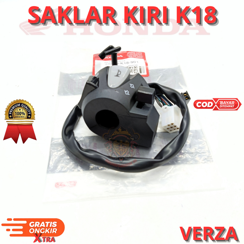SAKLAR KIRI K18 UNTUK MOTOR VERZA.AHM BERKUALITAS ORIGNAL ASLI ORI