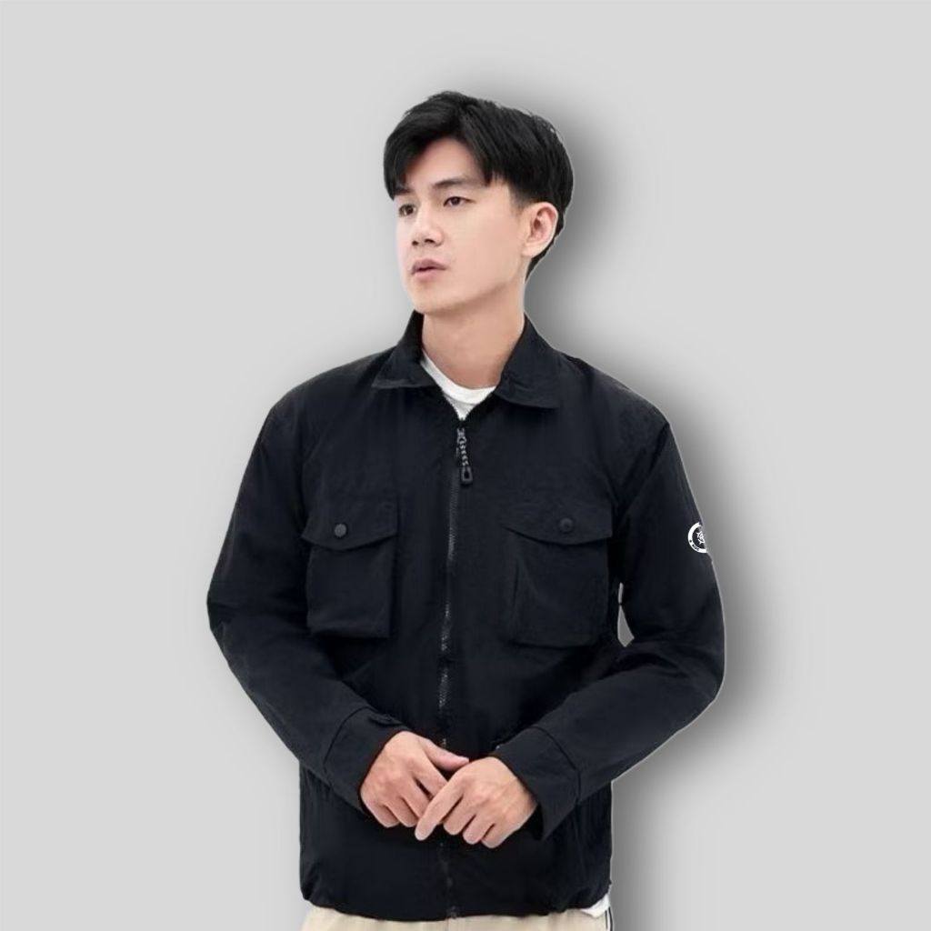 Overshirt Nylon Crinckle Overshirt Jaket - BLACK Overshirt Jacket