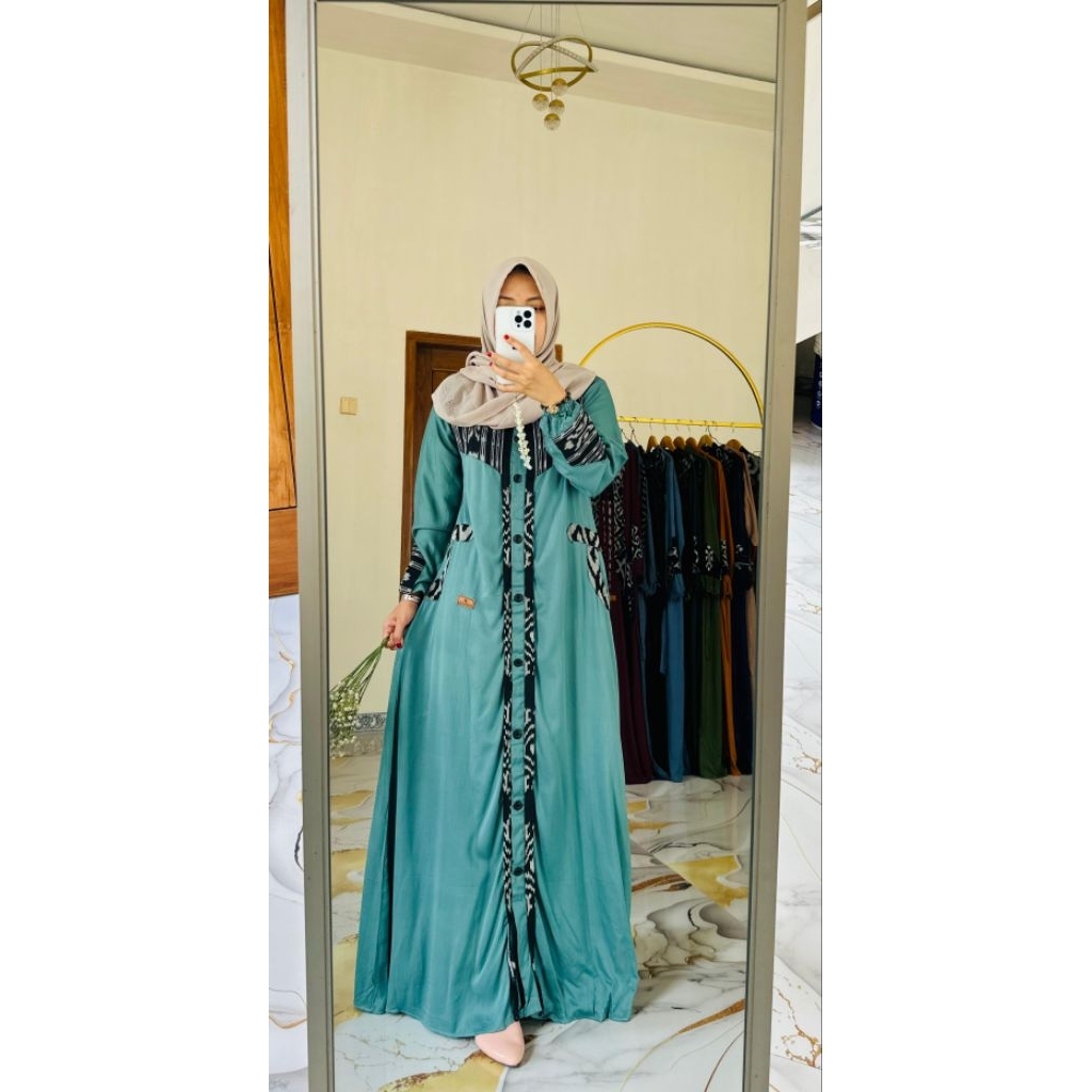 DAILY DRESS TENUN AJYAD WARDAH BY FAREECHA_GAMIS FAREECHA TERBARU_GAMIS TENUN TERBARU