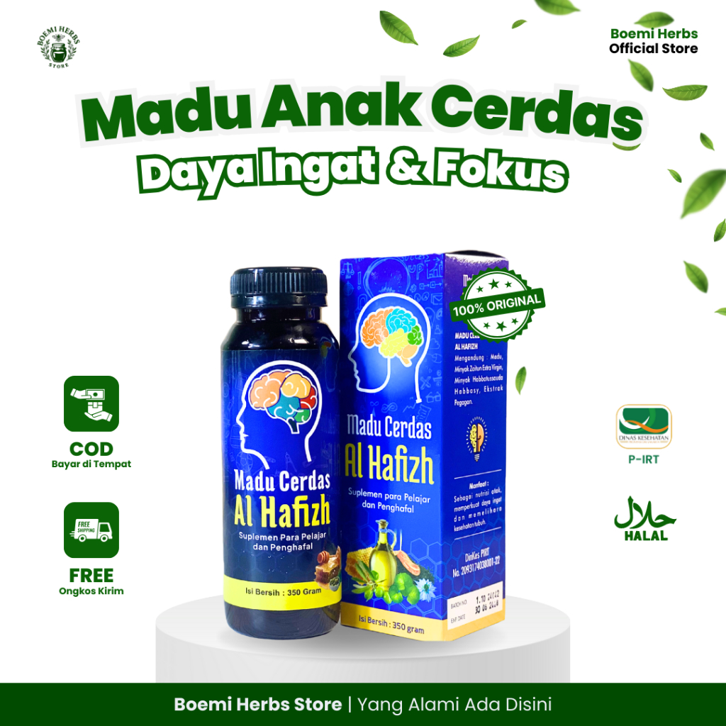 

Madu Cerdas Al Hafizh 350 g – Madu Herbal Anak & Dewasa untuk Daya Ingat Otak