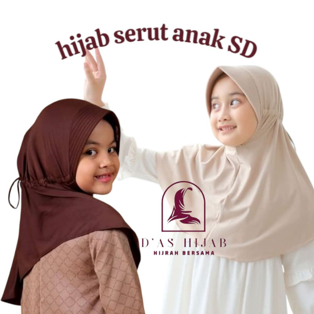 hijab serut anak/hijab sekola SD