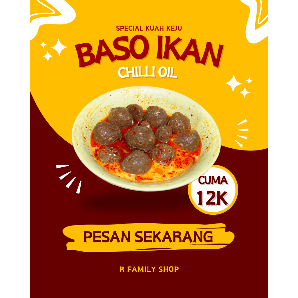 

BASO IKAN CHILLI OIL KUAH/GORENG, SPECIAL KUAH KEJU