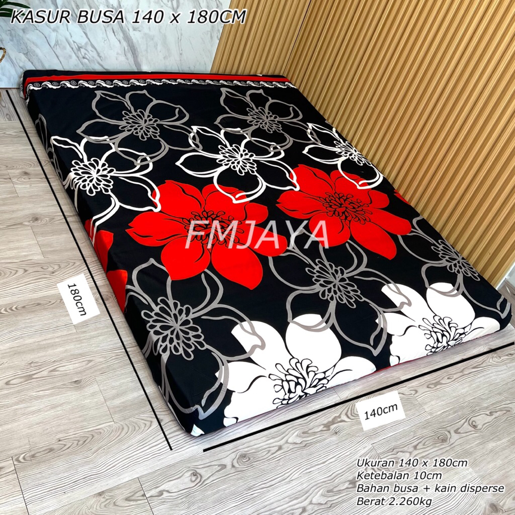 KASUR BUSA MOTIF SIZE 140x180CM || KASUR EMPUK KETEBALAN 10CM || KASUR BUSA HALUS DAN LEMBUT || KASU