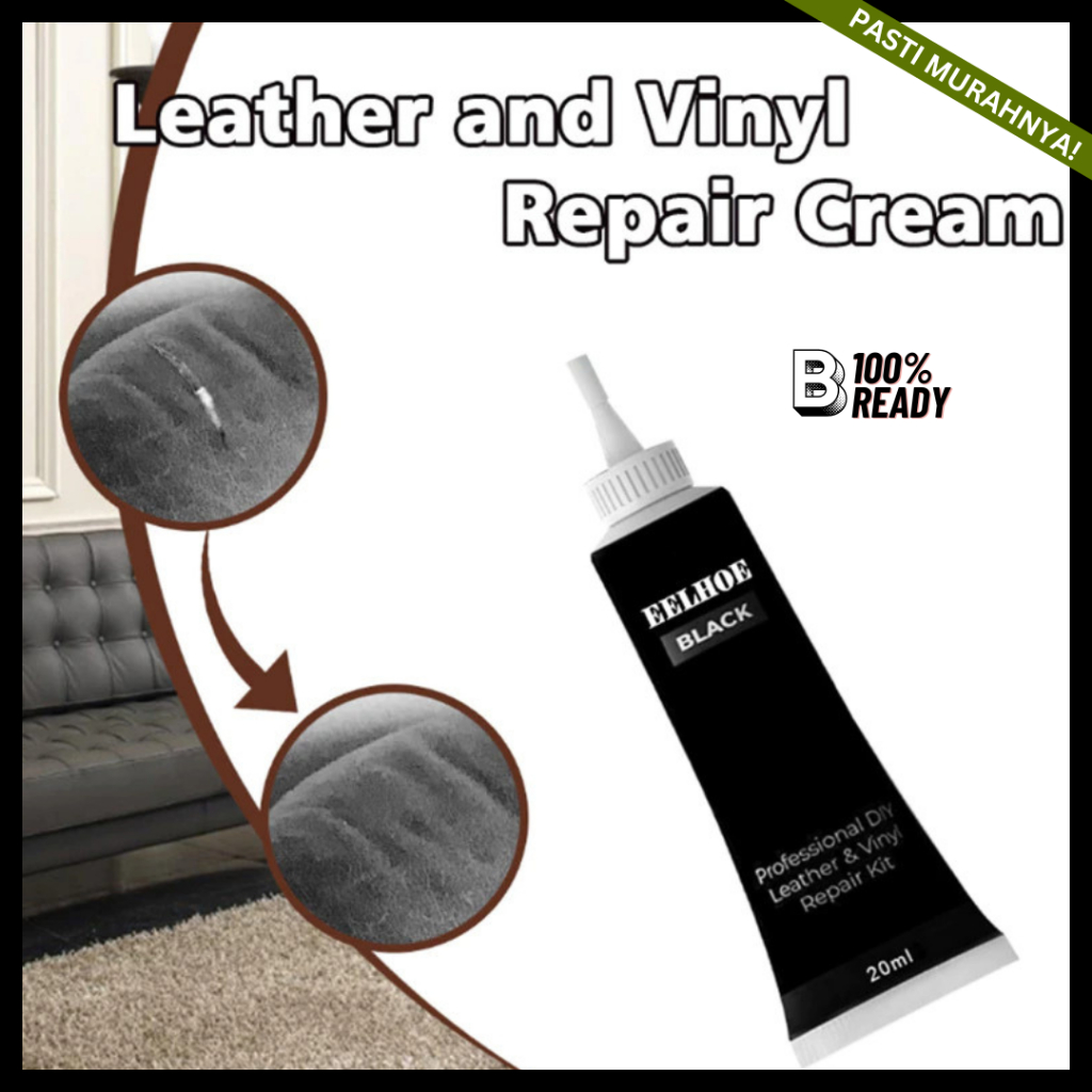 Dempul Kulit - Black / Dempul Sepatu Kulit atau Kulit Sintetis / Leather lux gel repair / Tambal Jok