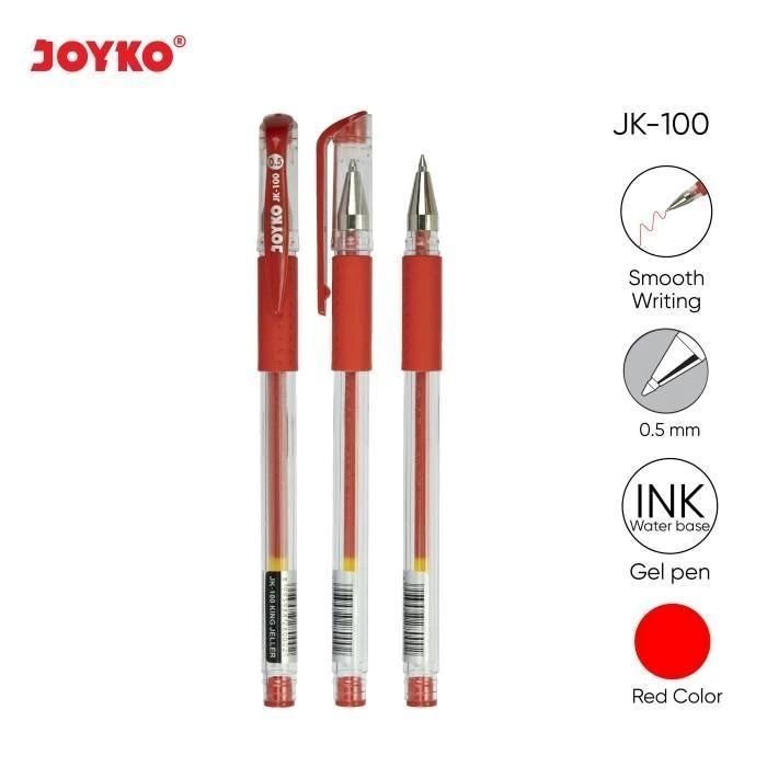 

JOYKO Pulpen Gel 1 Pack JK-100 0.5mm Isi 12 Pcs