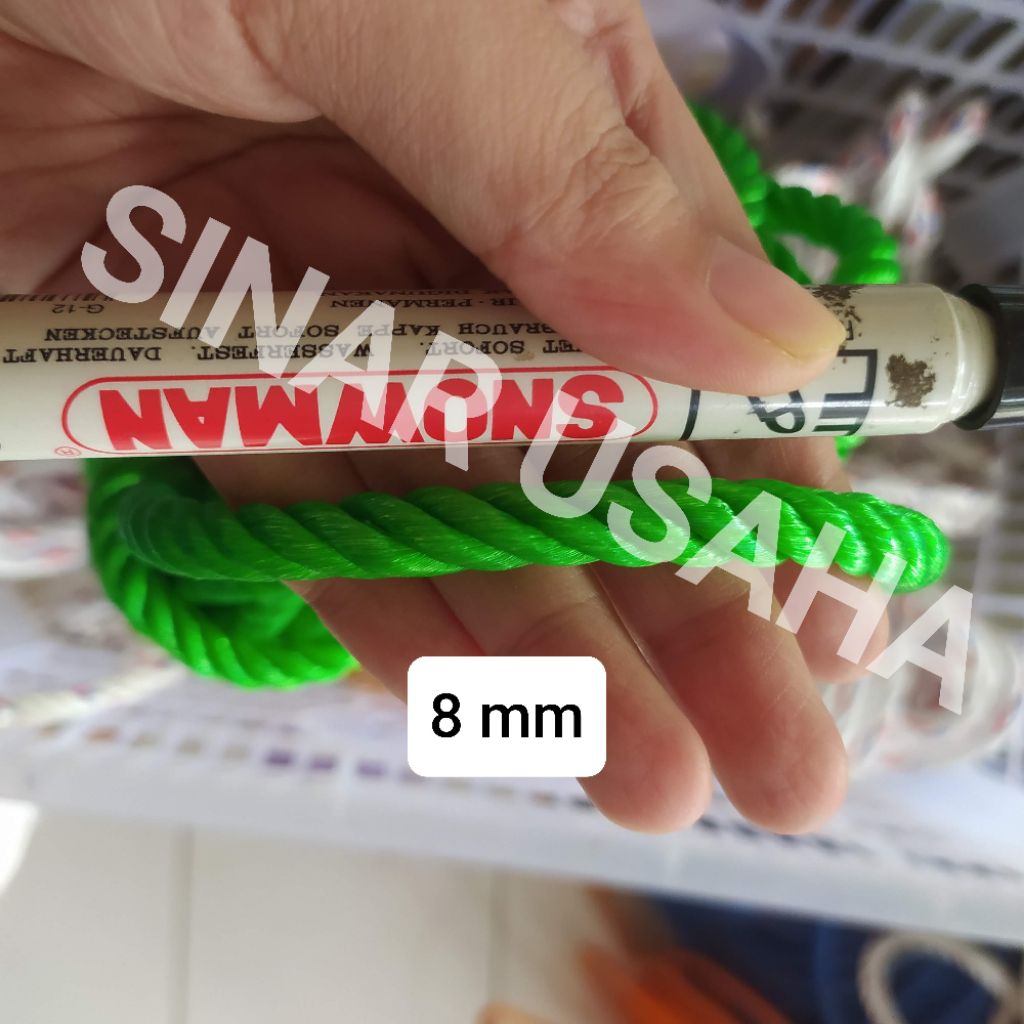 

Tali Tambang Plastik 8mm 1 ROL ±200 meter