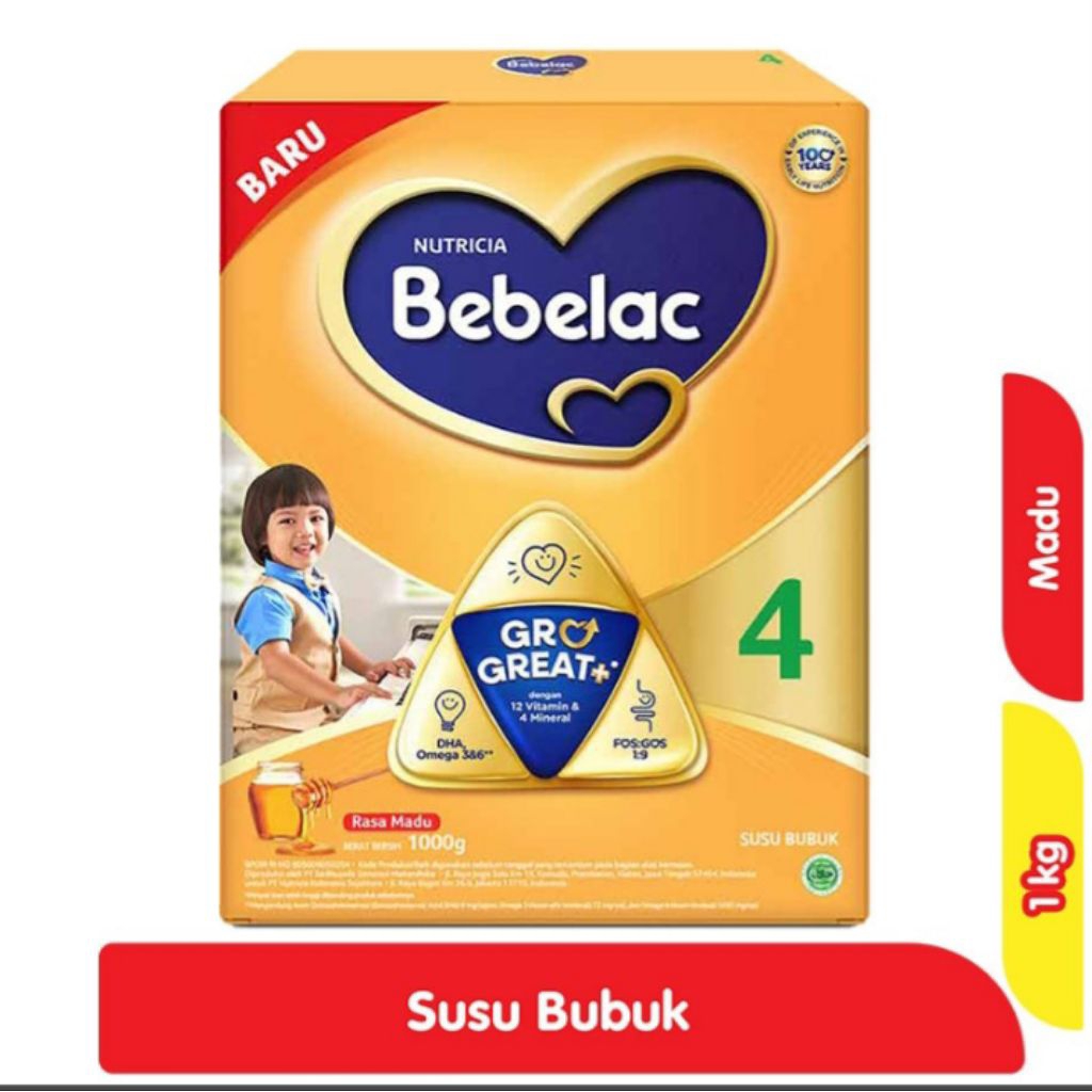 

Bebelac 4 GroGreat+ Susu Bubuk PertumbuhanAnak Madu 1 kg