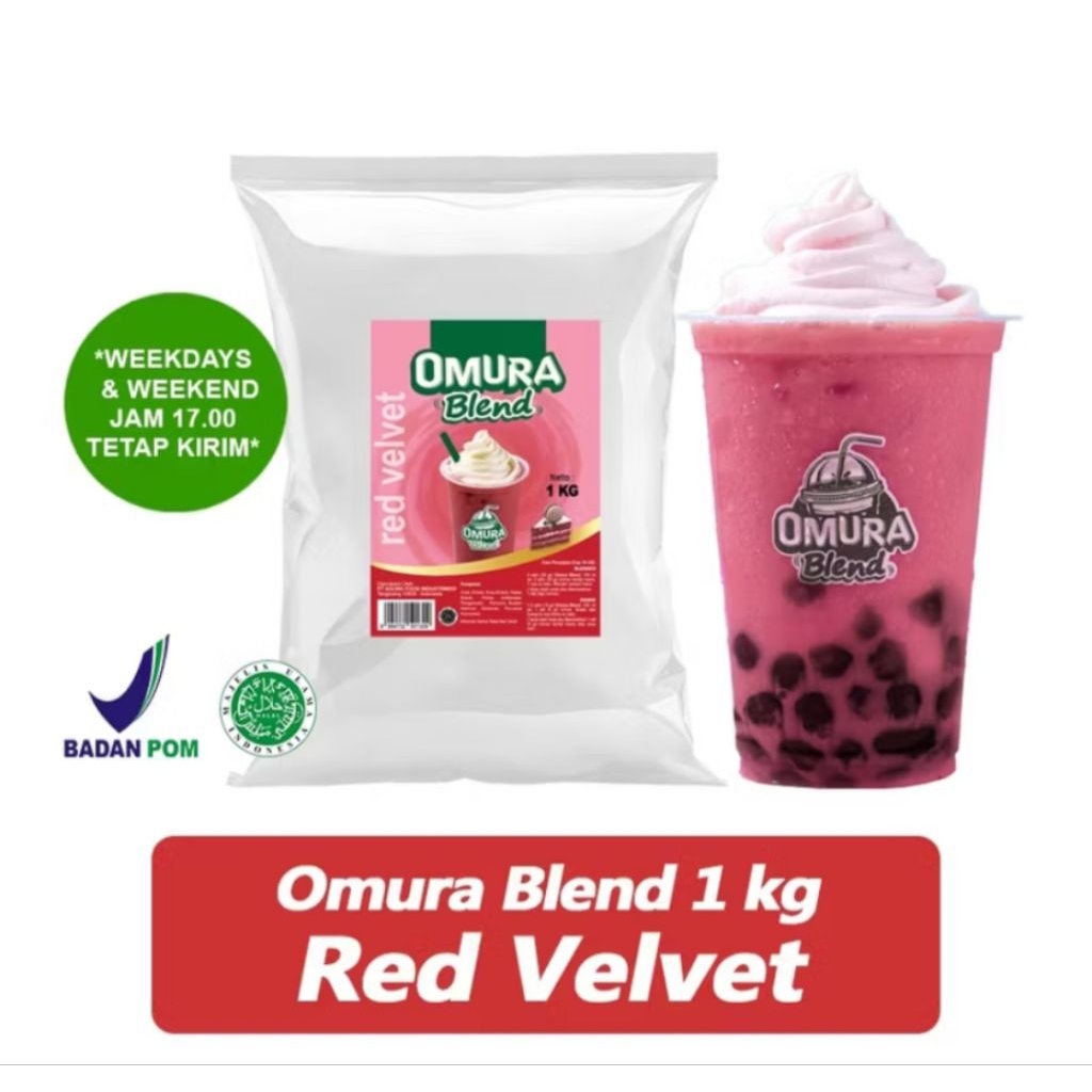 

Omura Blend Bubuk Minuman Premium Rasa Red Velvet Powder Drink 1 Kg Omura Powder
