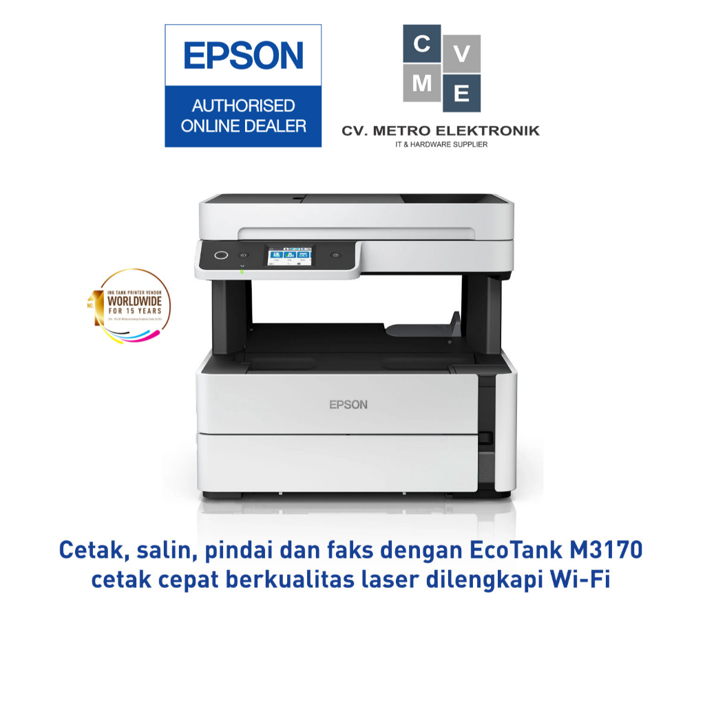 PRINTER EPSON M3170 M-3170 M 3170 INKJET MONOCHROME GARANSI RESMI