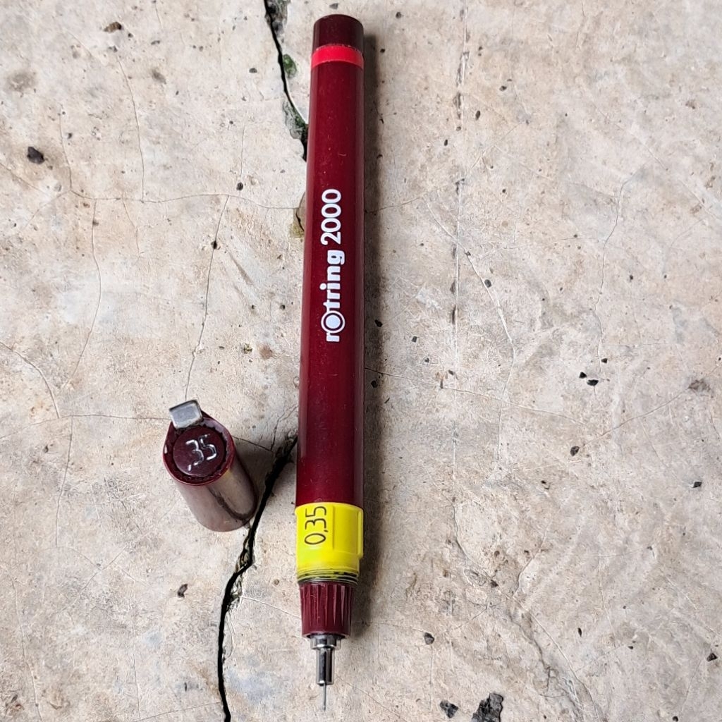 

Langka Rotring 2000 Isograph 0.35 rapido jerman pulpen gambar teknik