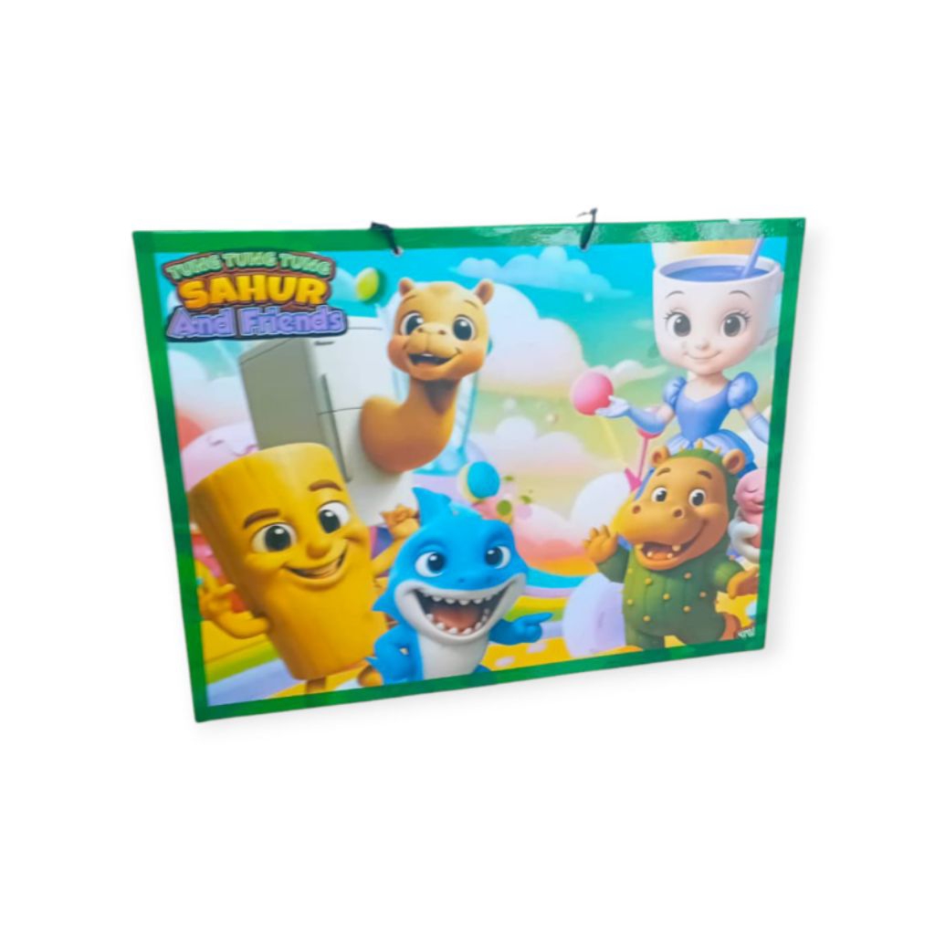 

Mainan edukasi anak Papan tulis karakter gratis spidol dan penghapus ukuran 30x40