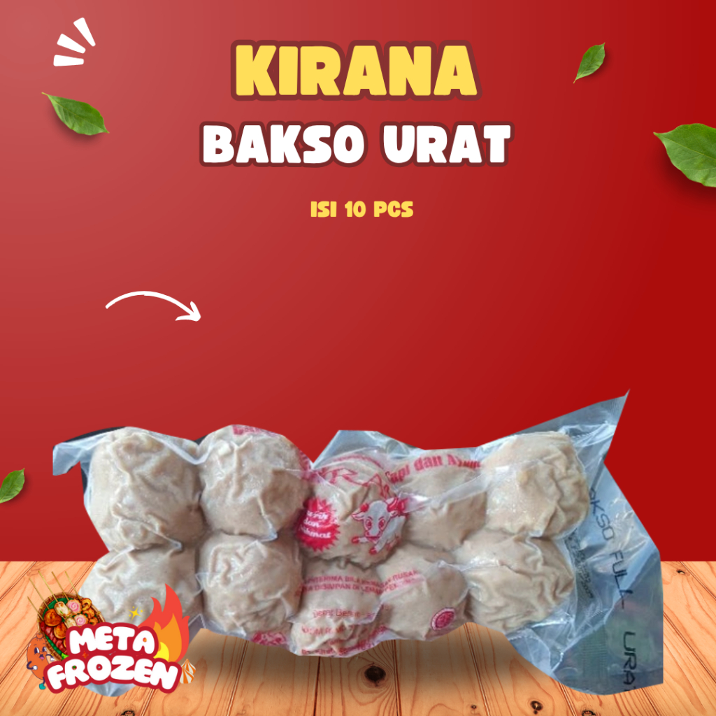 

Kirana Bakso Urat Isi 10 Pcs
