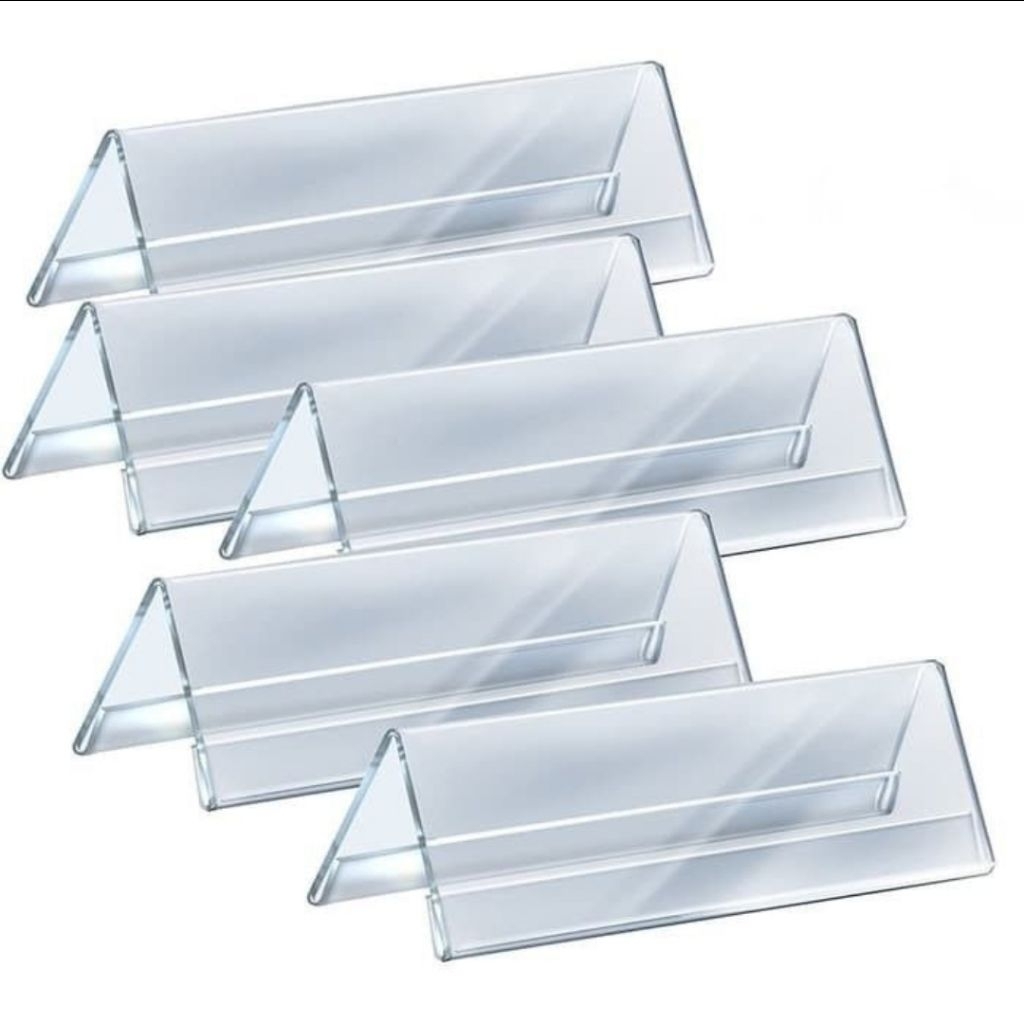 

Papan Nama Meja 5x20 Cm & 30x7 Cm Akrilik Bening 2Mm