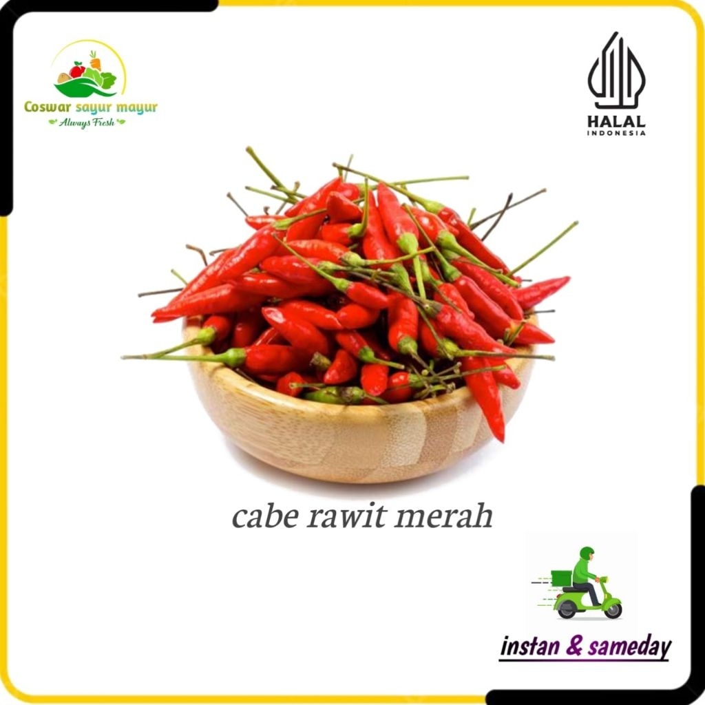 

{ 250 gram } Cabe rawit merah ORI cabe rawit setan extra pedas cabe rawit