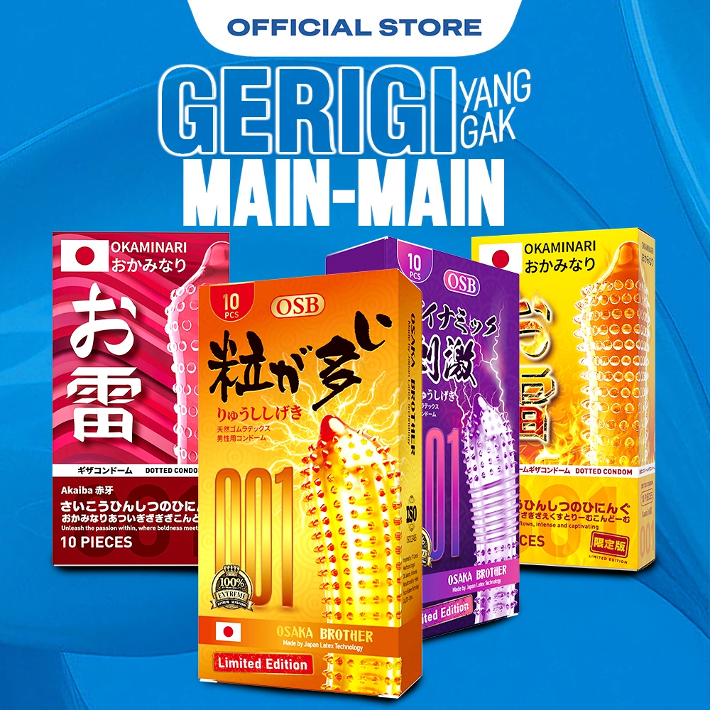 Kondom Bergerigi Varian Terlengkap - Condom Ultrathin Dotted 001