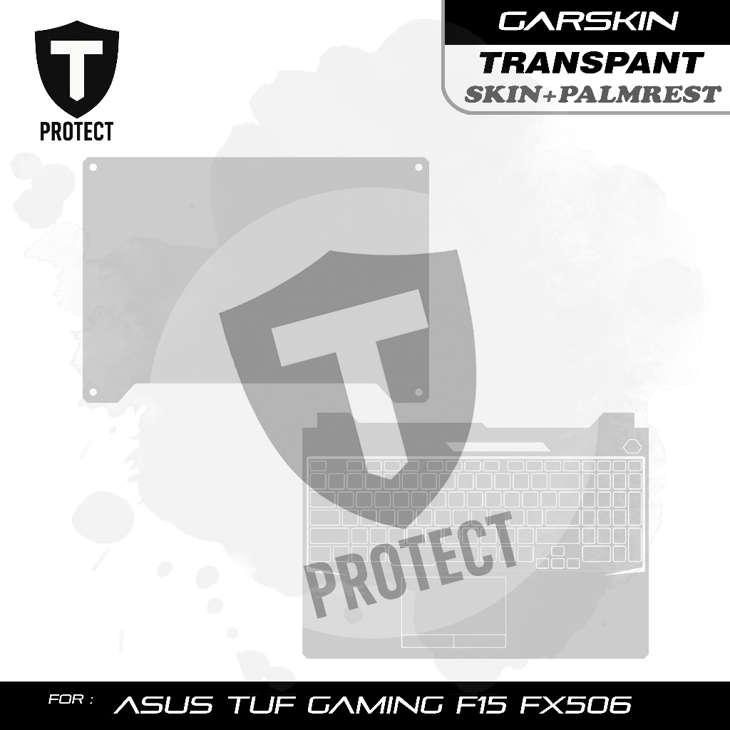 Cover Garskin Laptop Transparan / Gliter Cover Palmrest Asus TUF Gaming F15 FX506HF FX506HM FX506HCB