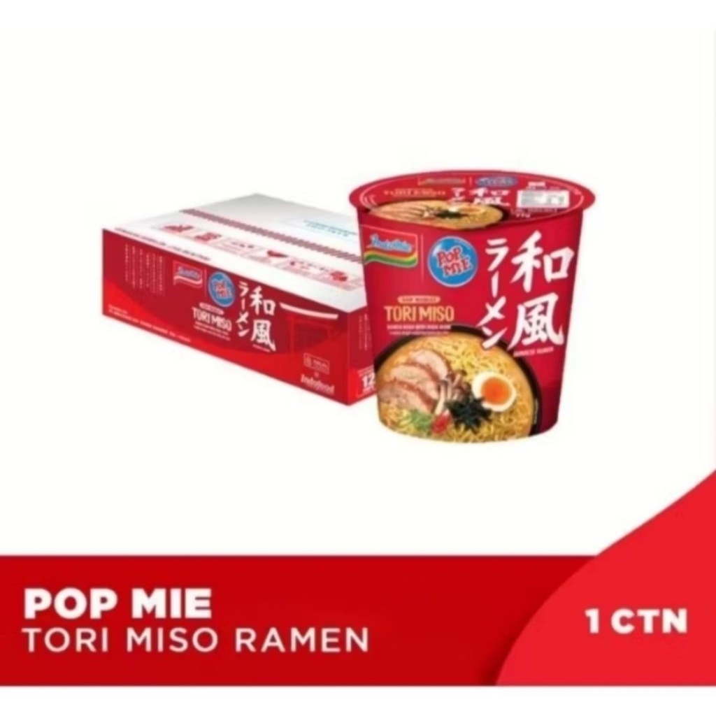 

1 Dus isi 12 cup - Pop mie kuah rasa tori miso