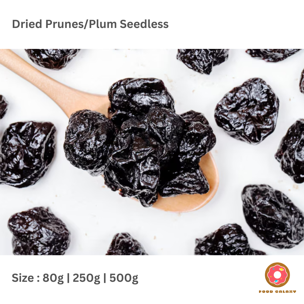 

Manisan Buah Plum Basah Hitam Tanpa Biji - Prunes untuk Kue Lapis Legit 80g | 250g | 500g