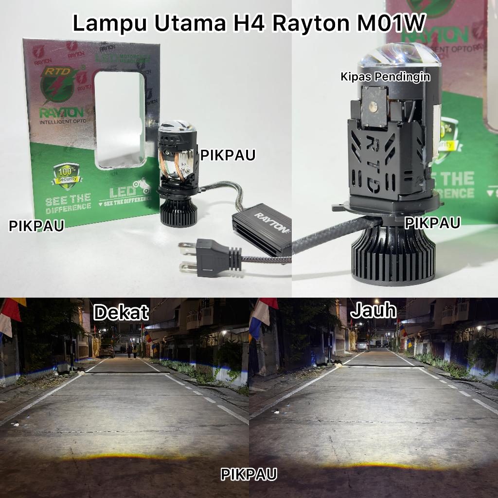 Lampu Utama H4 RTD M01W Dengan Kipas Pendingin High Beam Selenoid