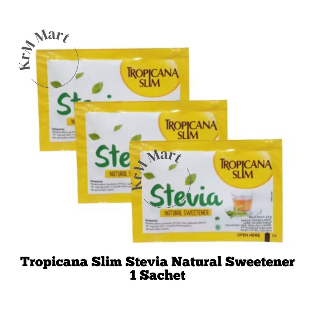 

Tropicana Slim Stevia Natural Sweetener 1 sachet tropicanaslim tropikana satu bungkus pc pcs gula alami pemanis sehat