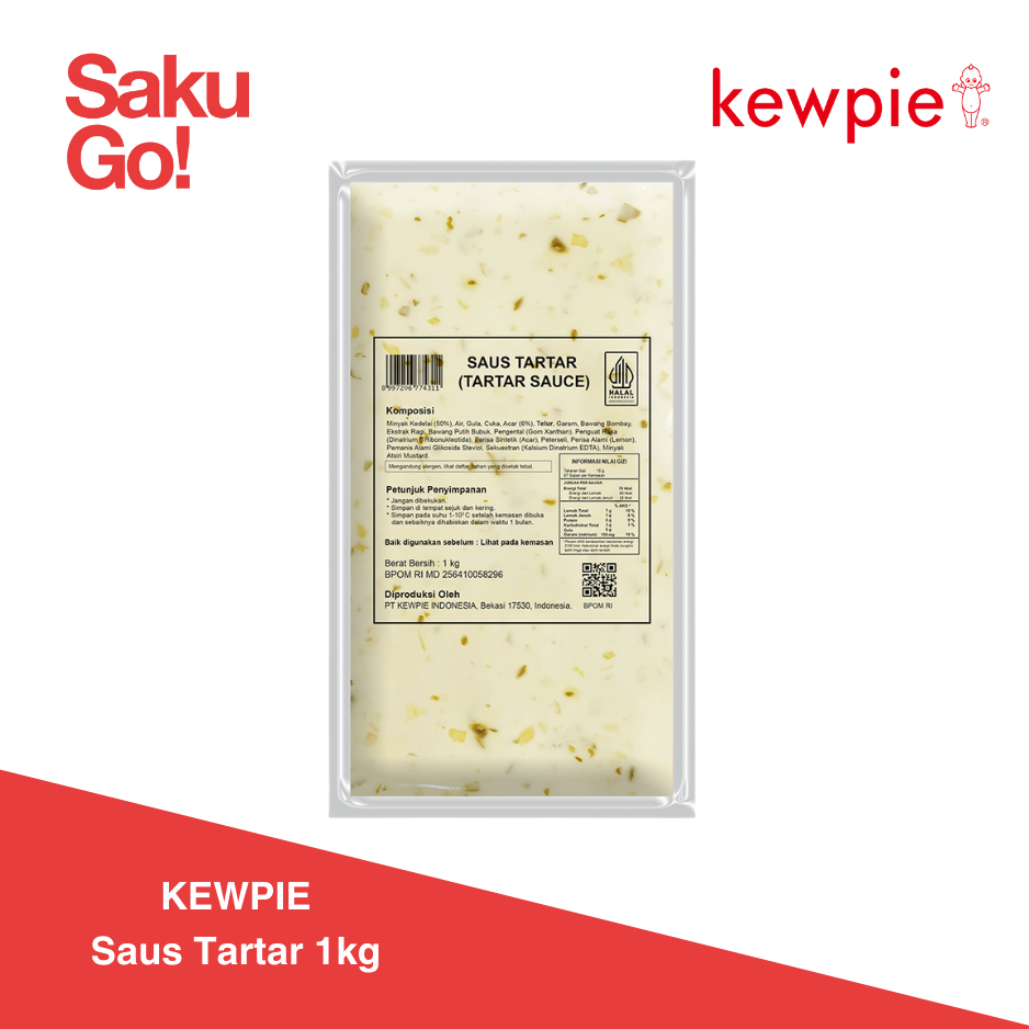 

Kewpie Mayo Tar Tar Sauce 1kg Saus Tar Tar 1kg Halal