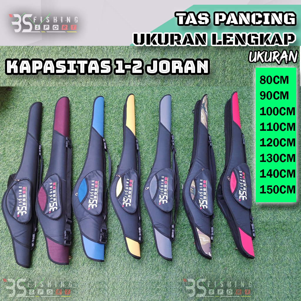 tas pancing anti air 2  joran ukuran 80cm - 150cm fiber  tahan air berkulitas terlengkap
