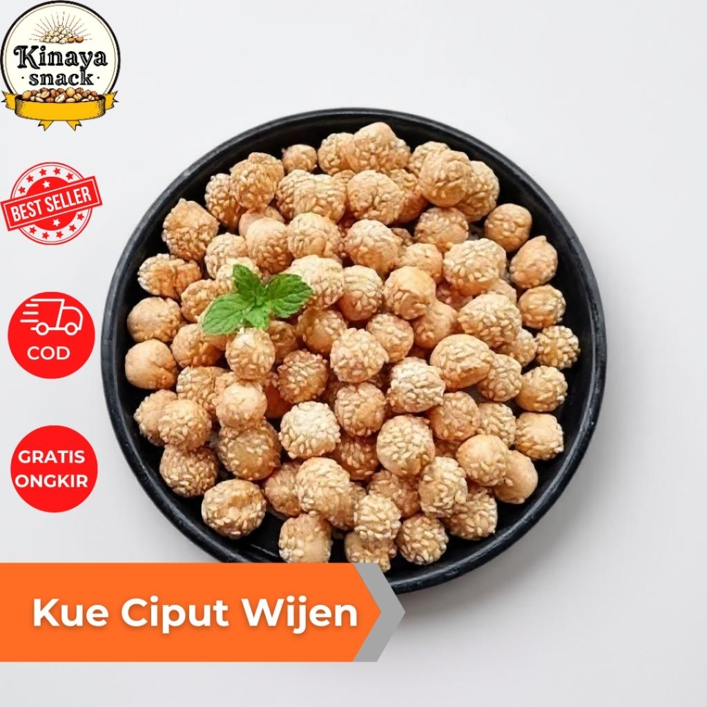 

Kue Ciput Wijen 250 Gram 500 Gram 1 kg / keciput Ketan Wijen / Ciput Bulat Wijen Manis Gurih Renyah Cemilan Snack