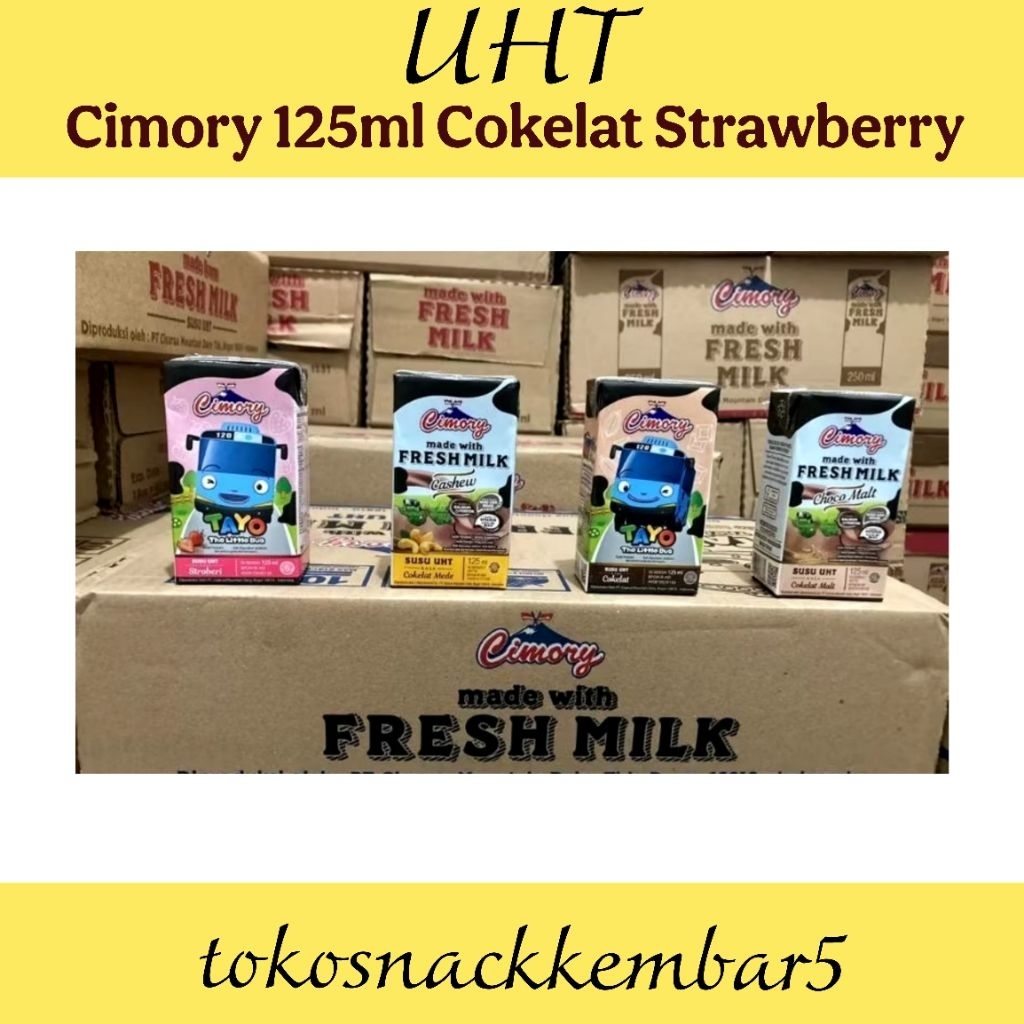 

Cimory Uht Milk 125 ml Coklat Strawberry