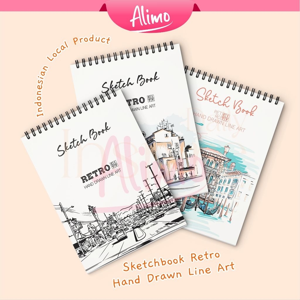 

Alimo Sketchbook A4 A5 A6 Buku Gambar Vertikal Jilid Spiral Aesthetic Buku Sketsa 40 Lembar / 80 Halaman