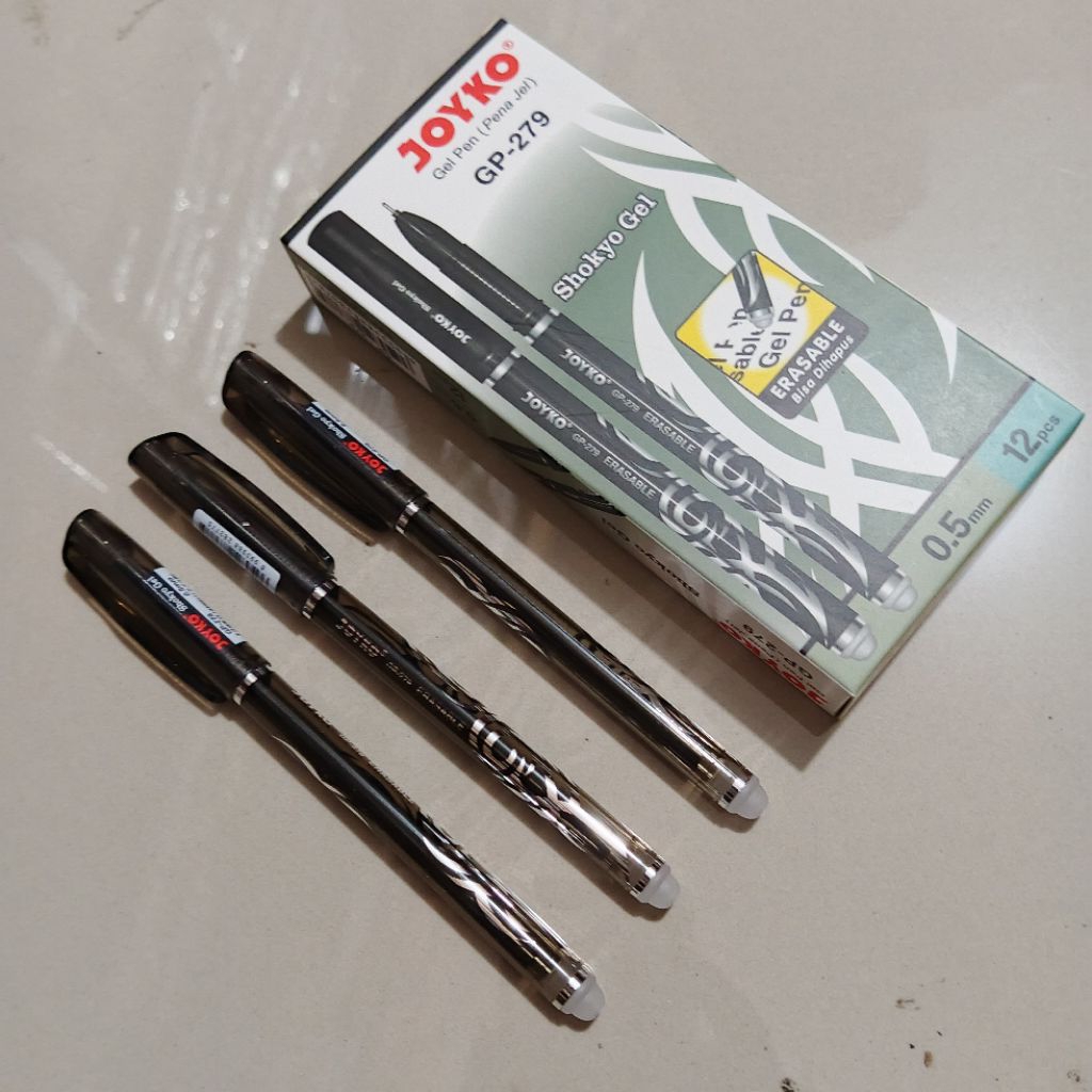 

1 Pak Pulpen Joyko Bisa Dihapus Shokyo BP -279 Isi 12 Pcs HITAM
