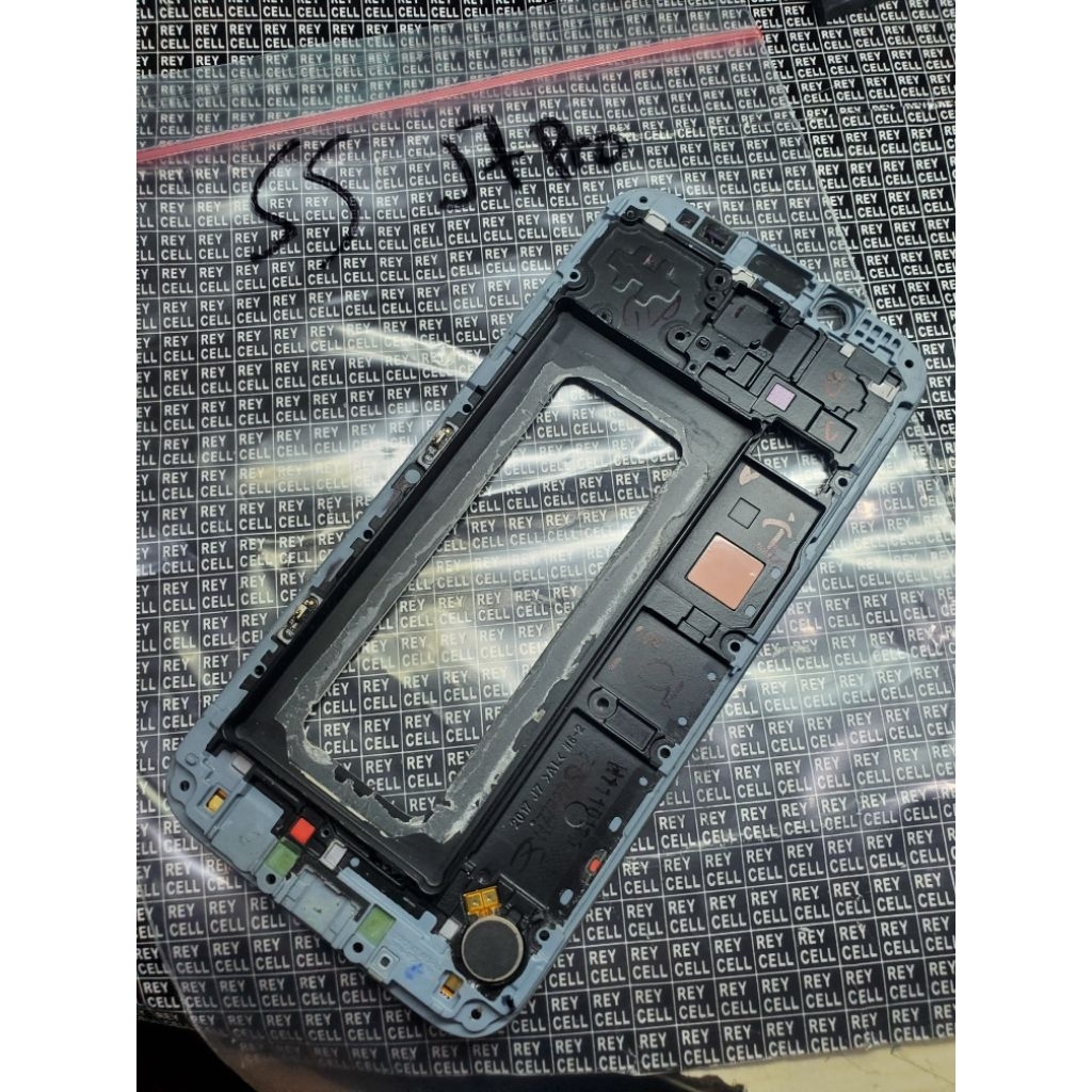 freme / tatakan lcd / tulangan [blue] samsung J7 Pro  original copotan Normal 100% utuh