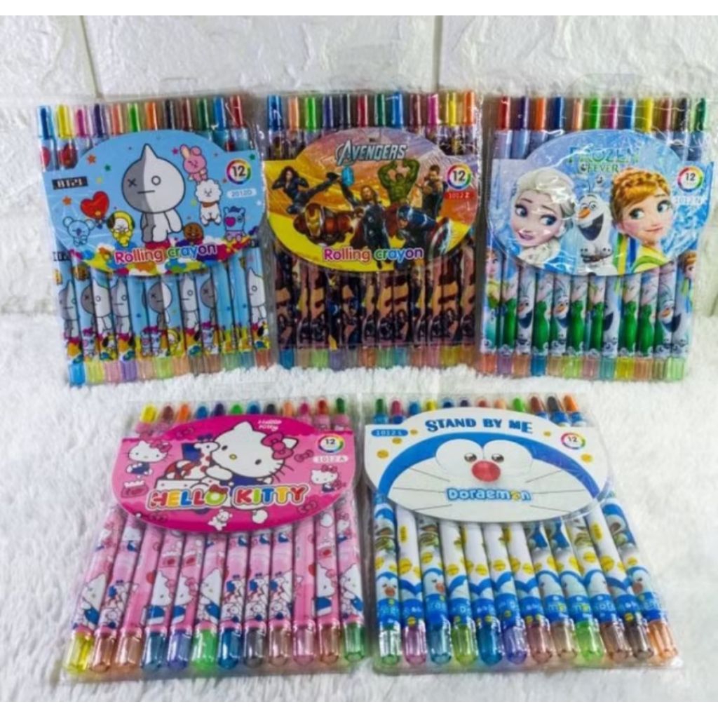

Crayon Putar 12 Warna Panjang / Krayon Putar Francy