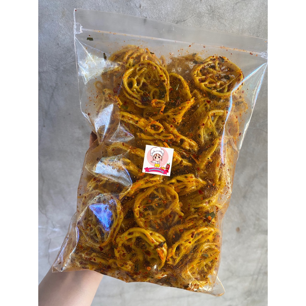 

Sebring Kerupuk Mie mini 500gr Seblak Pukmi Cikruh Pedas Daun Jeruk