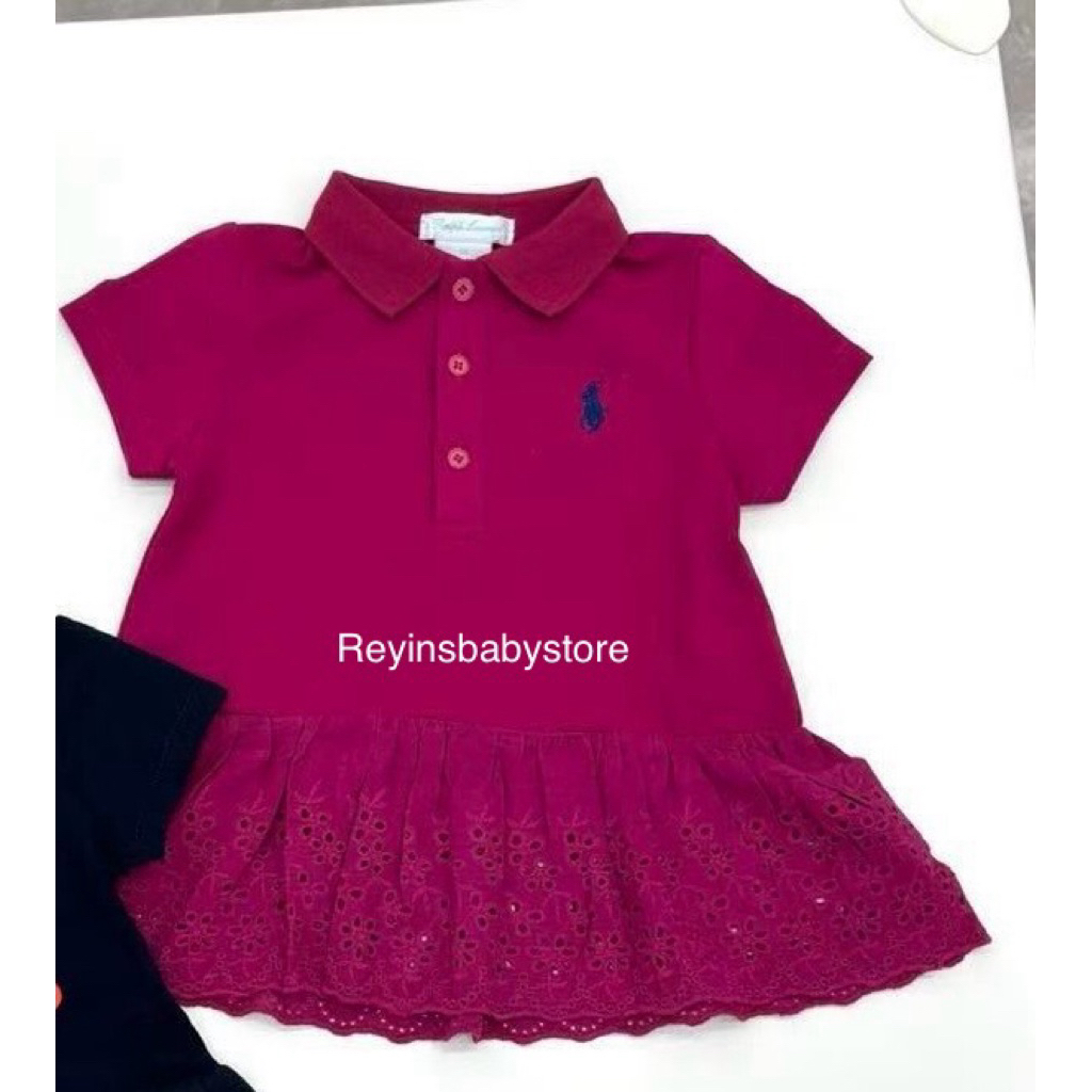 (Ready Stock) Dress Polo katbol anak magenta + Admin